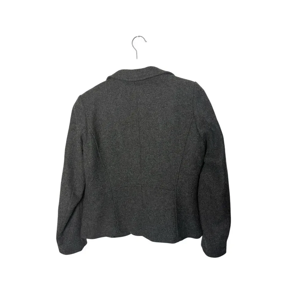 Weekend‎ Max Mara sz 12 black/charcoal wool blazer jacket